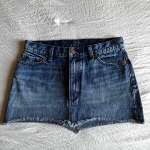 Free People denim mini skirt